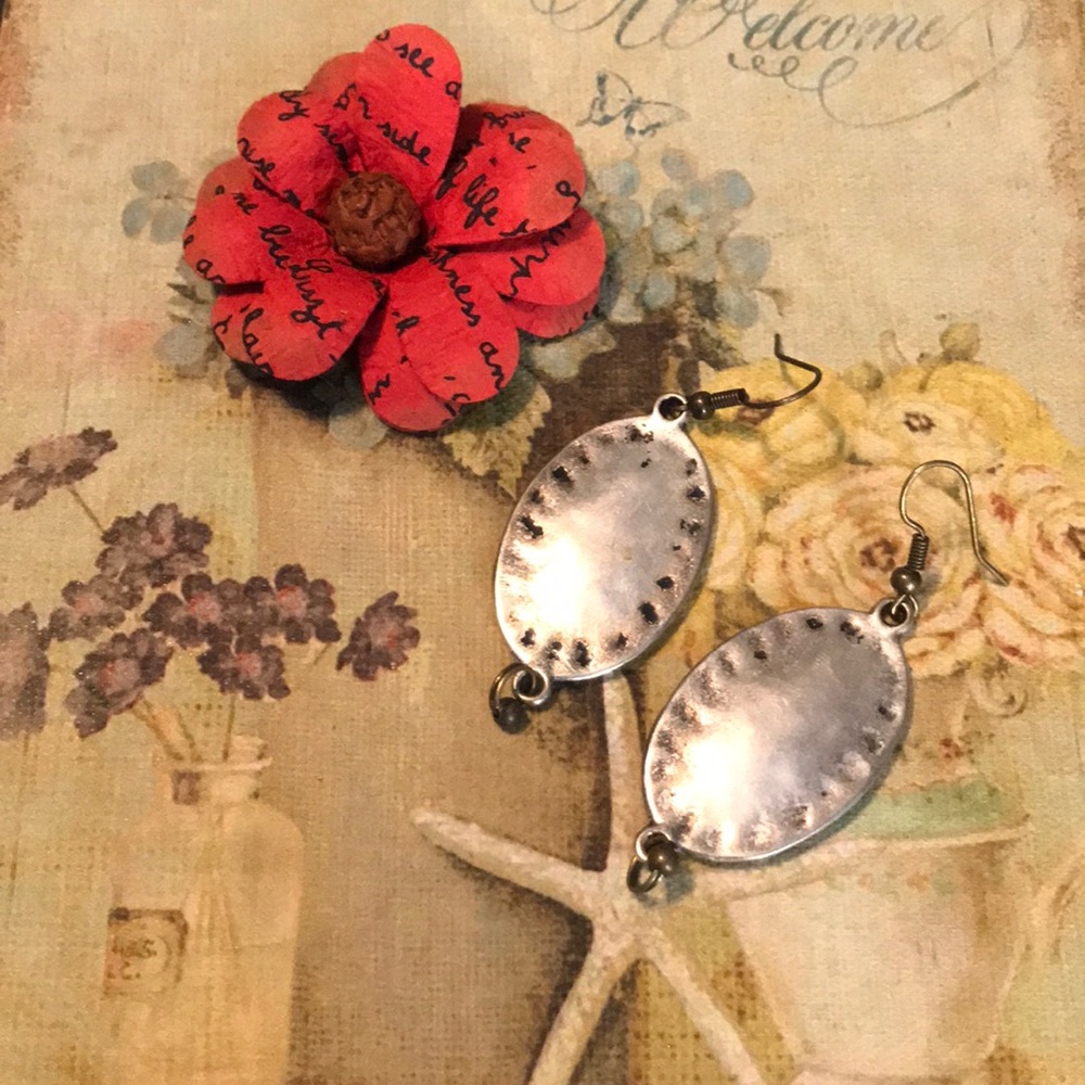 Silver dangle earrings
